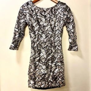 Sexy back sequin party dress (size small)